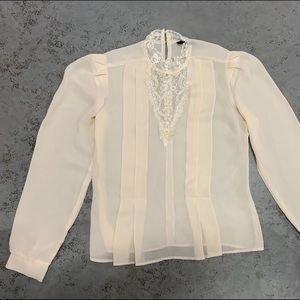 Ronnie Ronnie vintage cream polyester  blouse